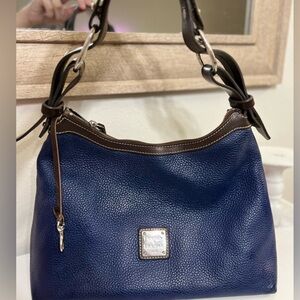 Dooney & Bourke Navy Saffiano Leather Hobo Bag-note condition in pictures. +Bag!
